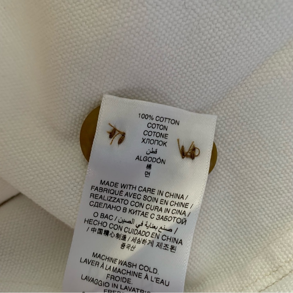 NWT Doen Pascual Cotton Denim Jean Corduroy Collar Button Barn Jacket Salt White - Picture 12 of 14